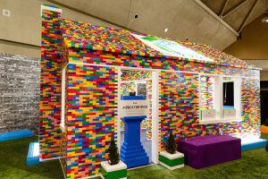 Habitat for Humanity booth made from Mega Bloks. Photo: Arash Moallemi