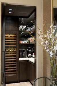 Now: the former pantry, transformed wine closet.