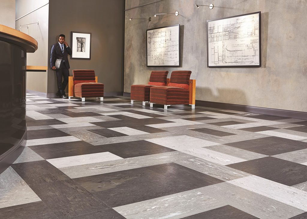 Rubber tile and plank flooring offers slip resistance Coverings