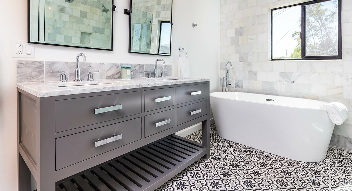 The Bathroom Tile Grout Trend We Are Trying - Matching Tile To